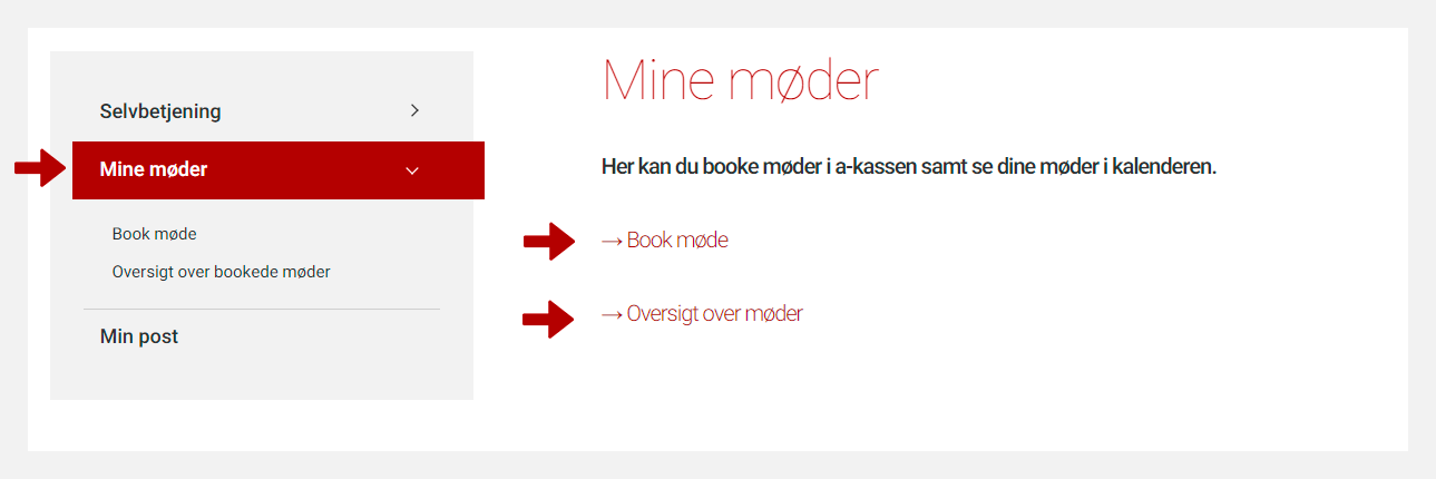 Mine møder - min side