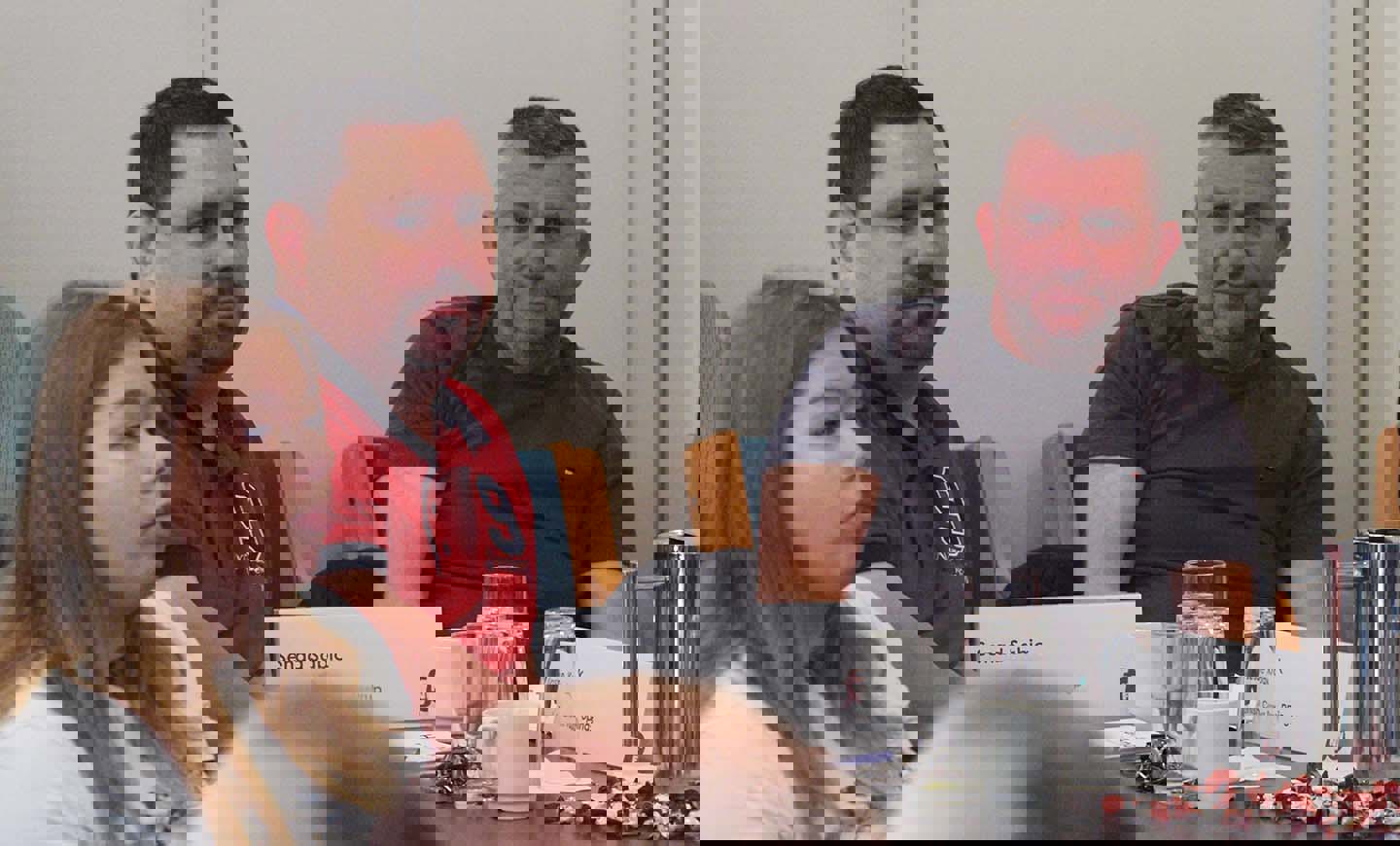 Senad Sabic (tv) er tillidsrepræsentant på Himmerlandskøds afdeling i Aalestrup.